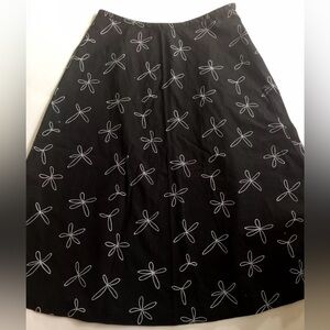 Cotton A-line skirt with zipper